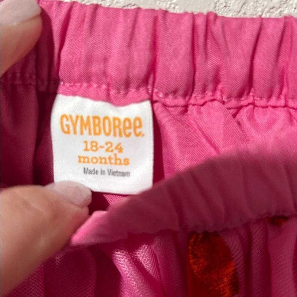 Gymboree Pink & Red Heart Tulle Skirt